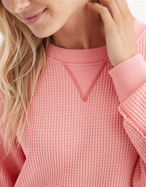 aerie waffle oversized crew sweatshirt.